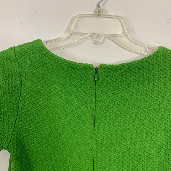 Ganni Green Textured A-Line Dress - Picture 6 of 10